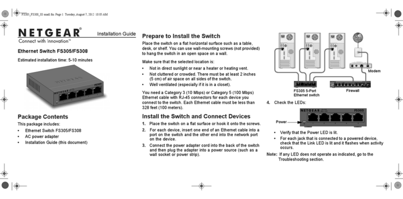 NETGEAR FS308 - Switch installation guide