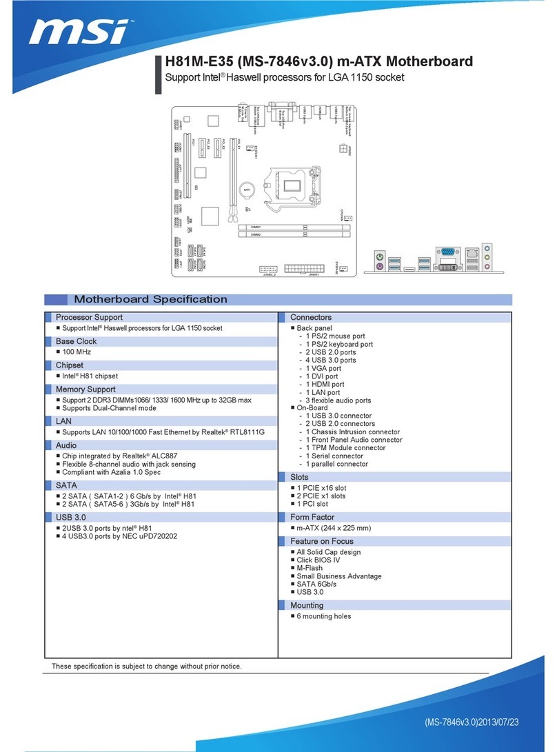 MSI H81M-E35 specification