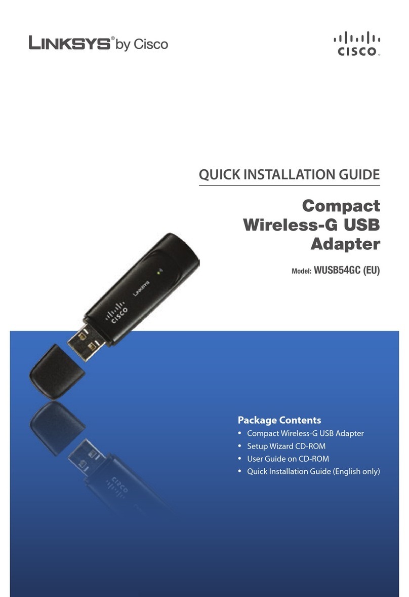 Cisco LINKSYS WUSB54GC User manual