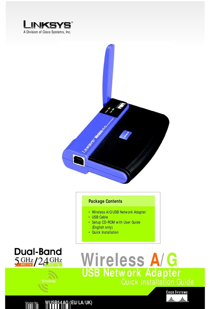 Cisco LINKSYS WUSB54AG User manual