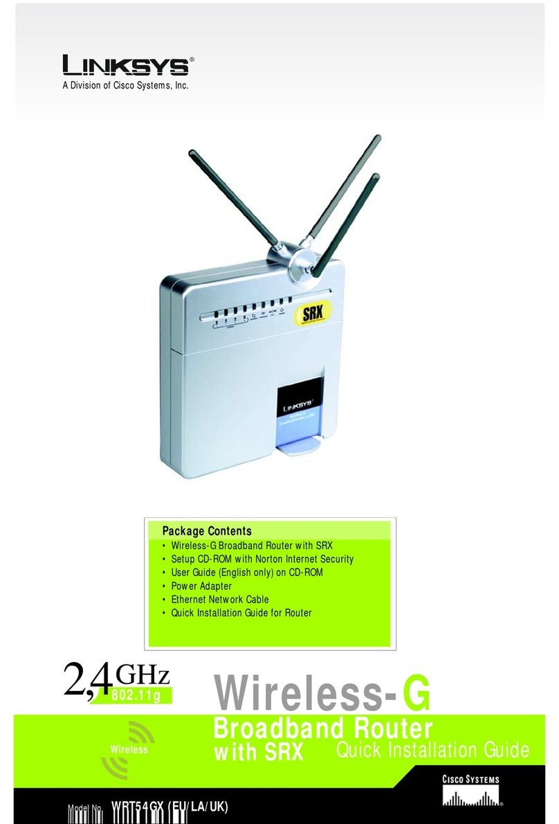 Linksys WRT54GX - Wireless-G Broadband Router User manual
