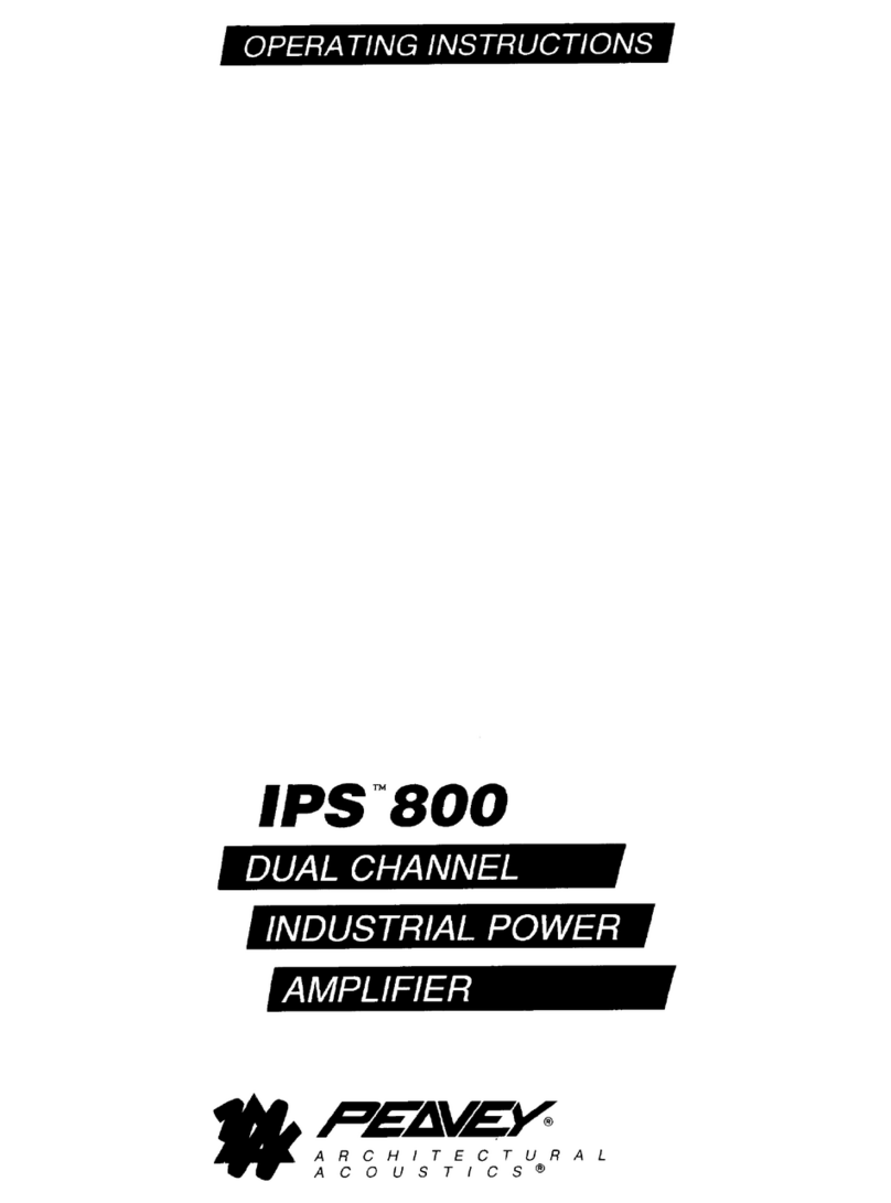Peavey IPS 800 operating instructions