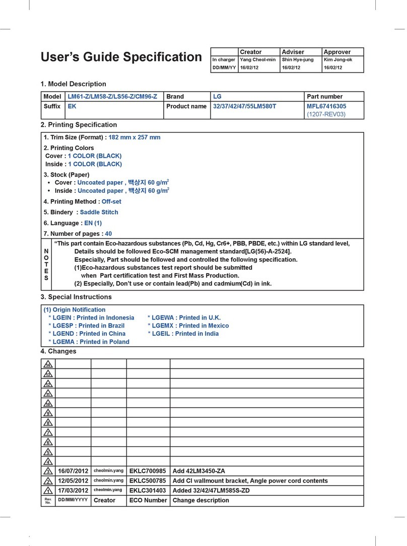 LG LM58 Series User manual
