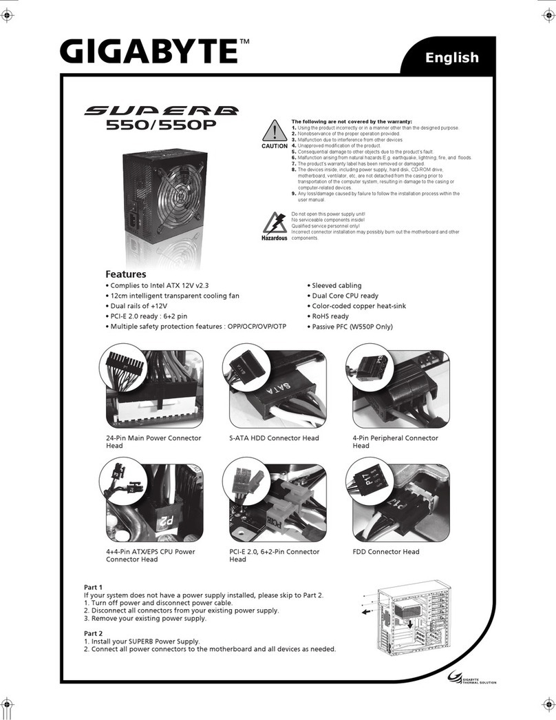Gigabyte Superb 550 quick guide