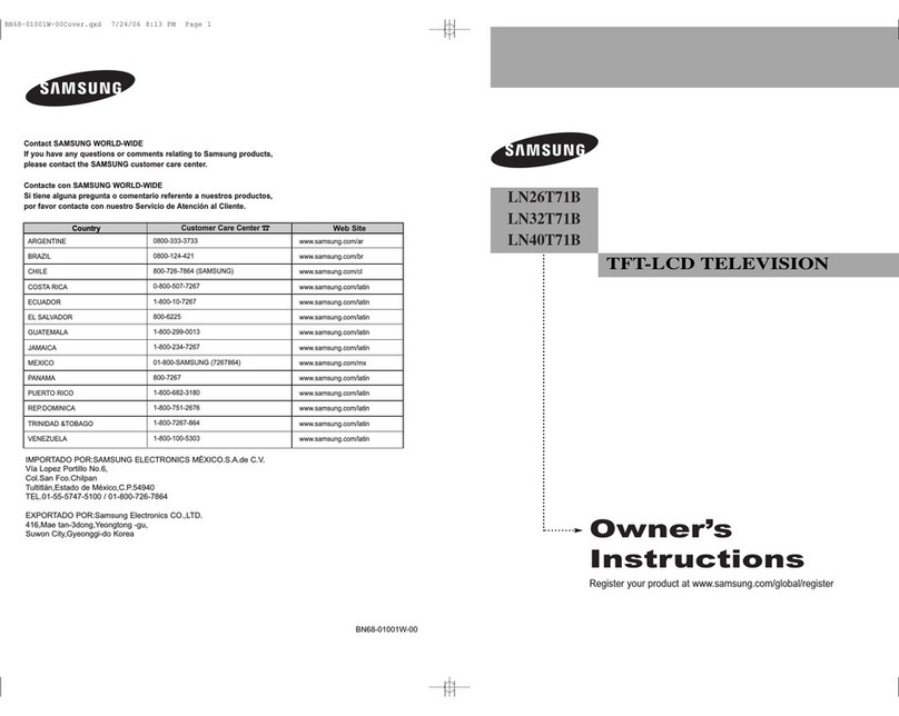 Samsung LN26T71B User manual