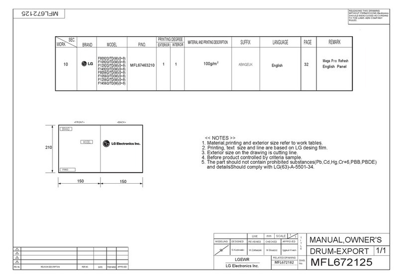 LG F8092Q/TD Series owner's manual