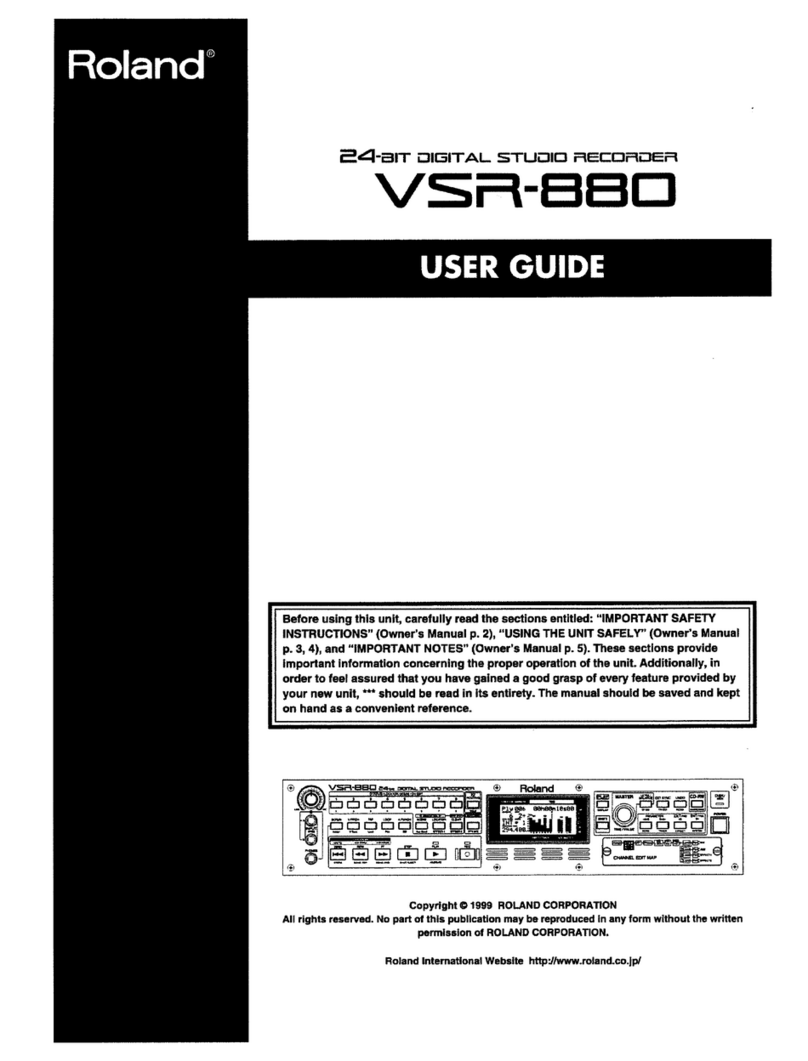 Roland VSR-880 User manual