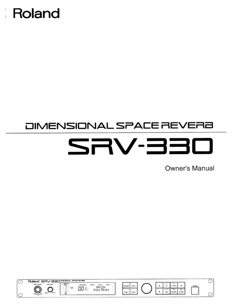 Roland Dimensional Space Reverb SRV-330 User manual