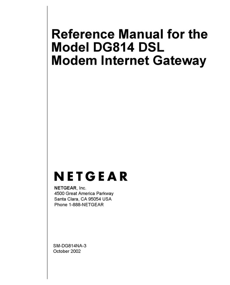 NETGEAR DG814 - DSL Modem Internet Gateway User manual