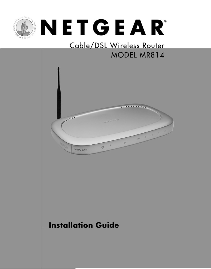 NETGEAR MR814 - 802.11b Cable/DSL Wireless Router User manual