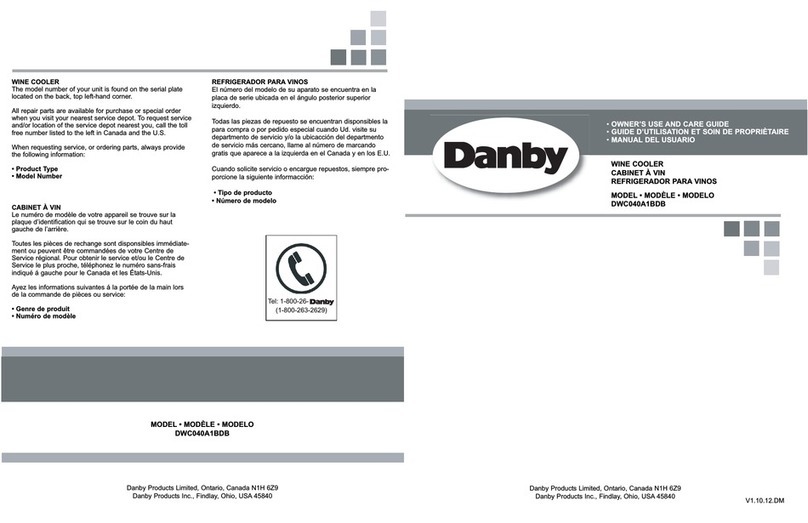 Danby DWC040A1BDB Assembly instructions