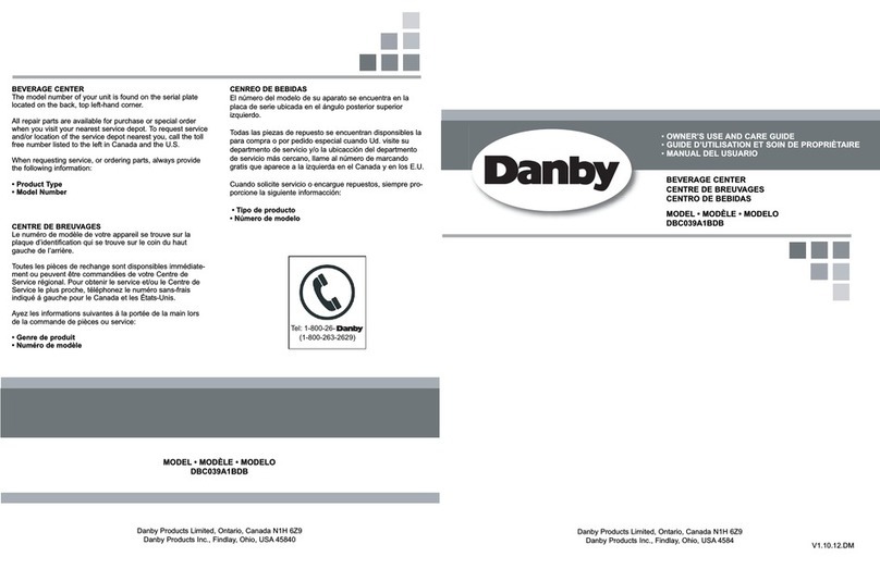 Danby DBC039A1BDB Assembly instructions