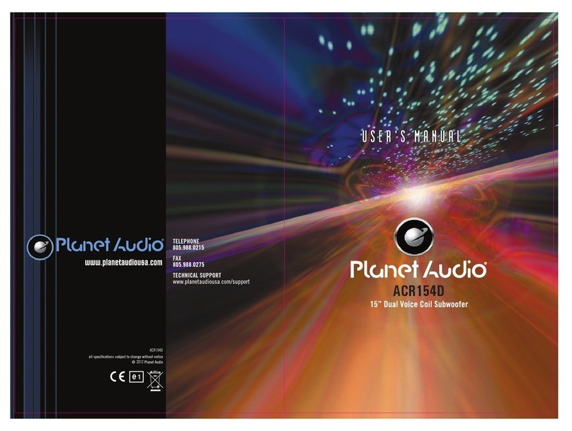 Planet Audio ACR154D user manual