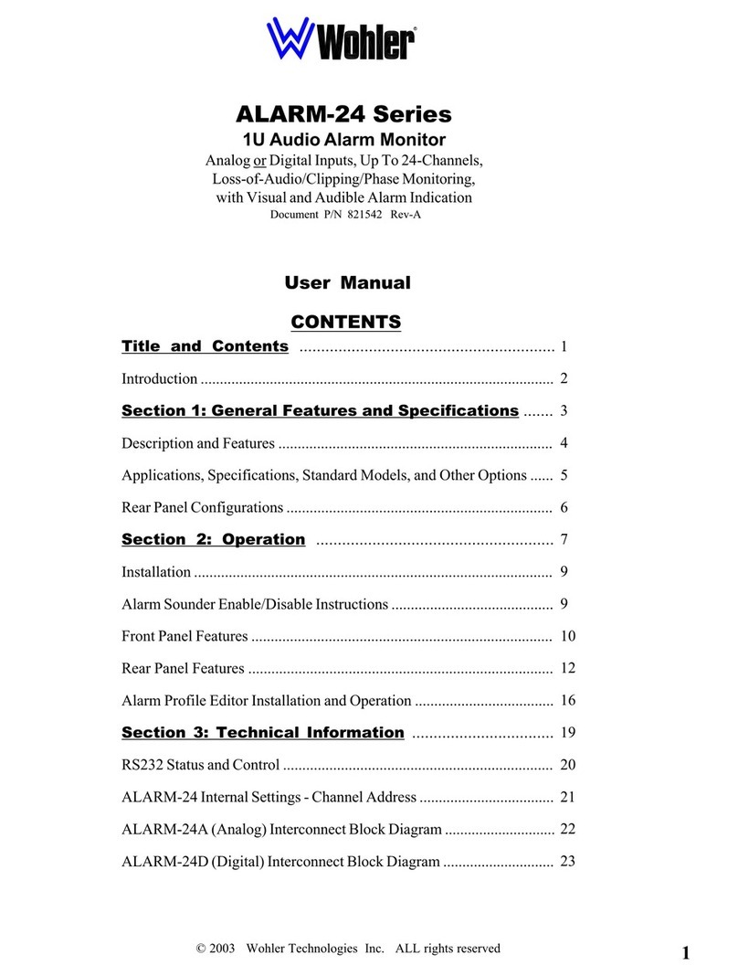 Wohler ALARM-24 Series user manual