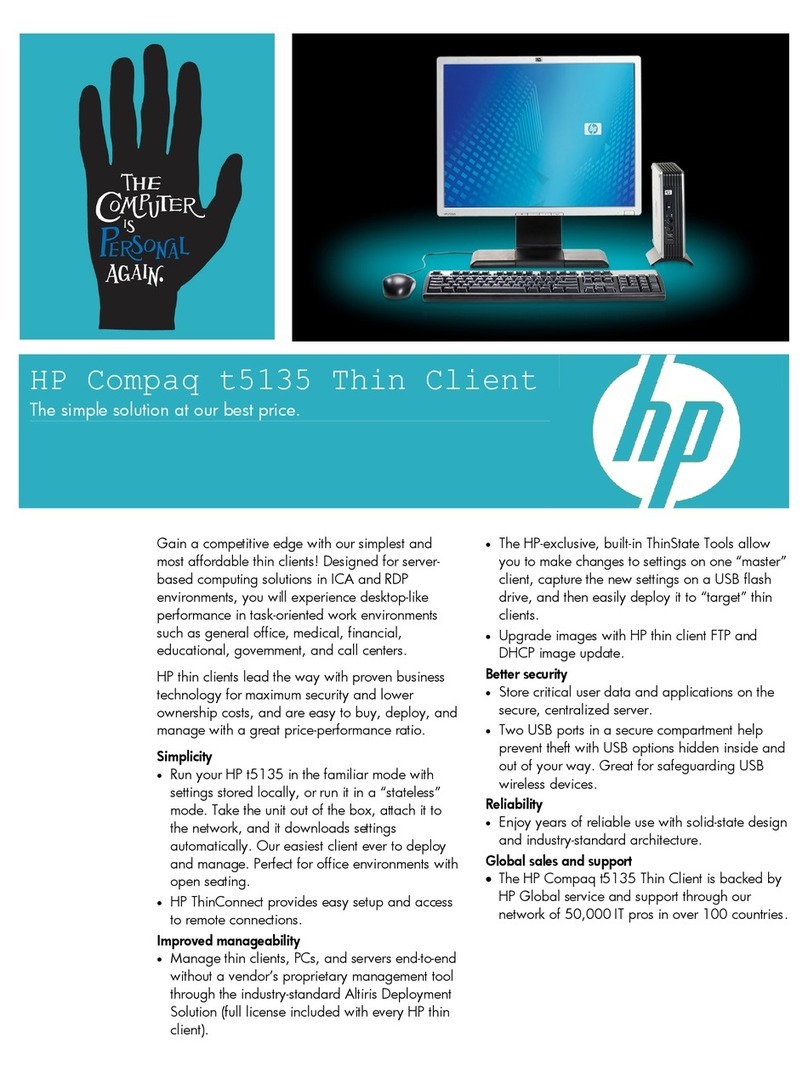 HP T5135 - Compaq Thin Client Installation guide