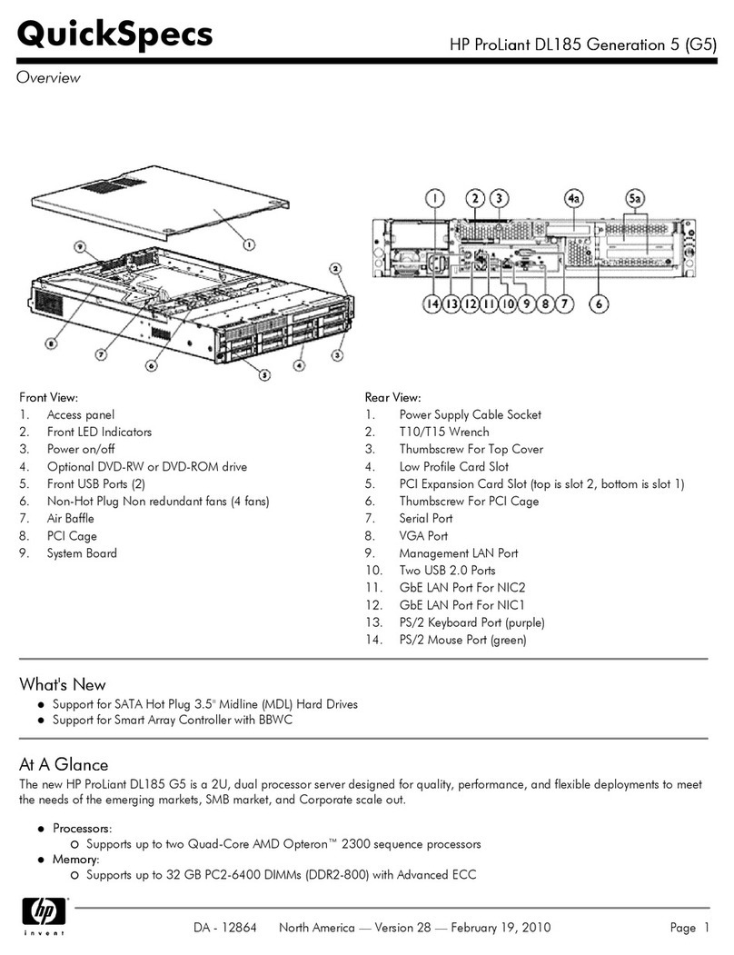 HP ProLiant DL185 User instructions