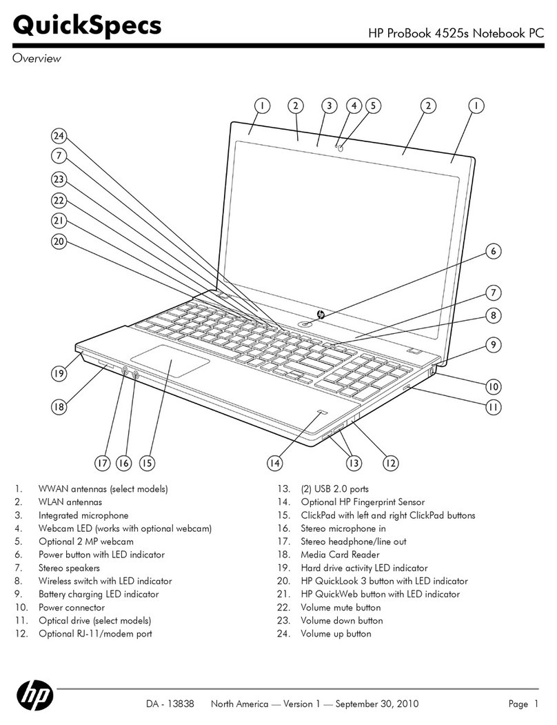 HP ProBook 4525s - Notebook PC User instructions