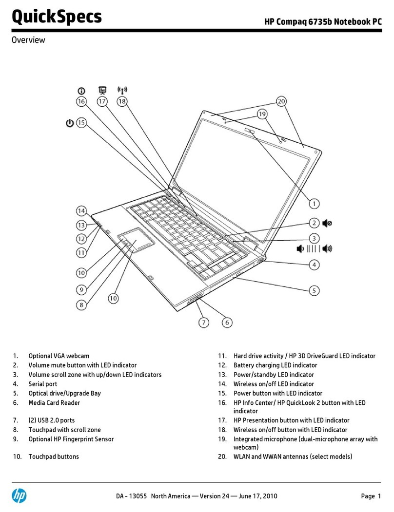 HP 6735b - Compaq Business Notebook User instructions