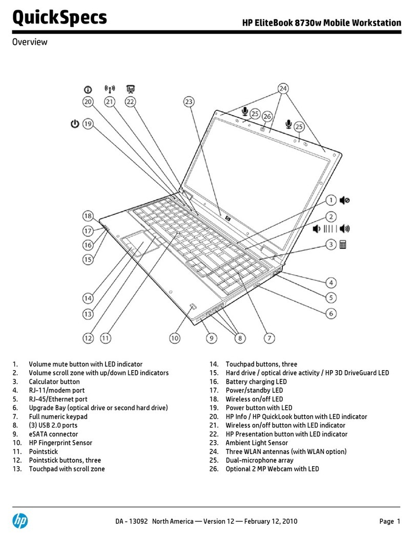 HP 8730w - EliteBook Mobile Workstation User instructions