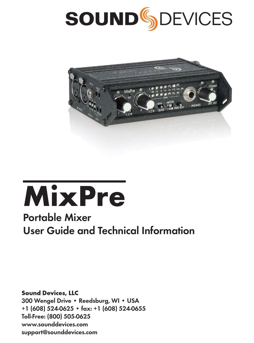 Sound Devices MixPre User guide and technical information