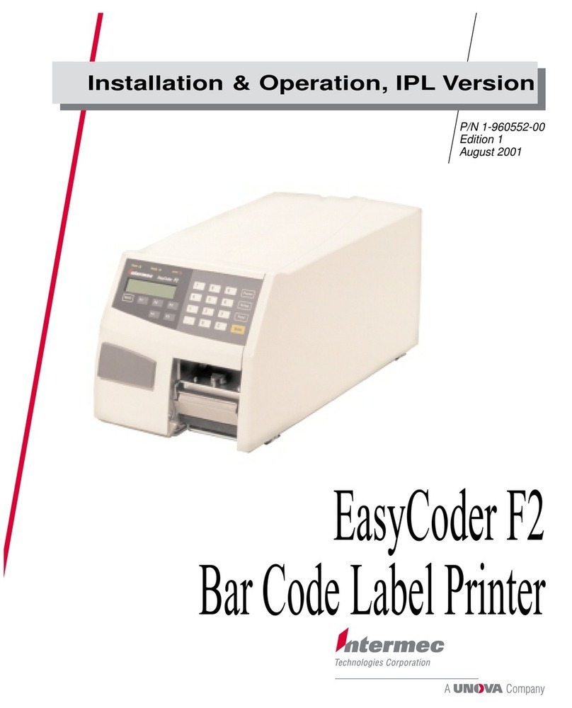 Intermec EasyCoder F2 User manual Intermec EasyCoder F2 User manual