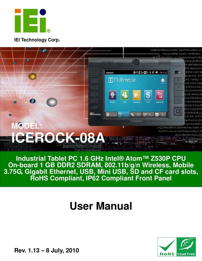 IEI Technology ICEROCK-08A Series User manual IEI Technology ICEROCK-08A Series User manual