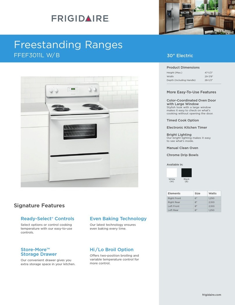 Frigidaire FFEF3011L W User manual Frigidaire FFEF3011L W User manual