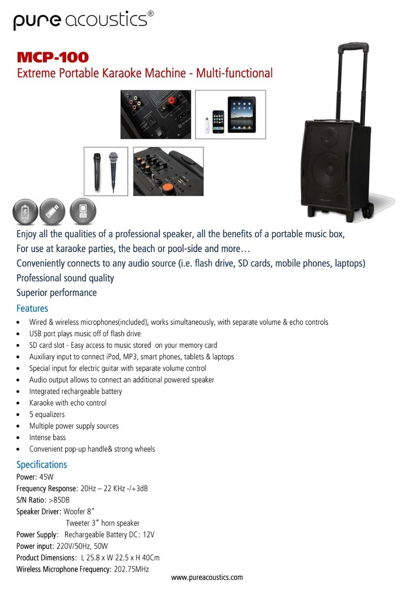 Pure Acoustics MCP-100 User manual