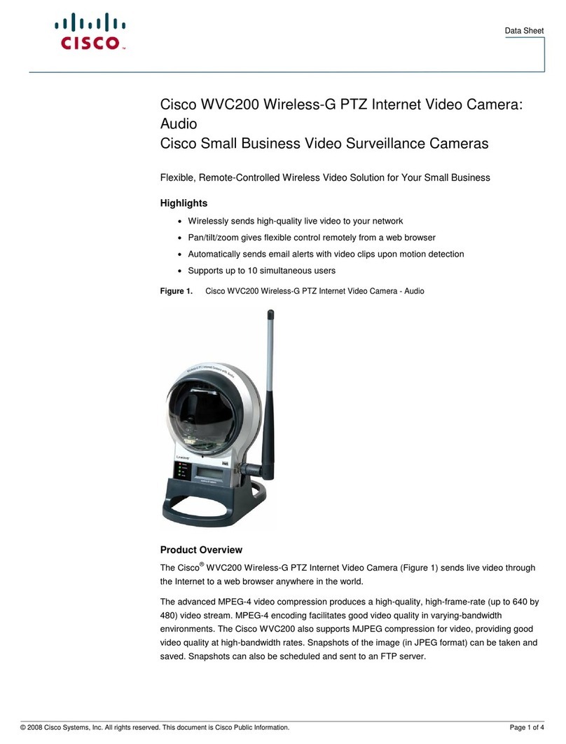 Cisco WVC200 - Wireless-G PTZ Internet Camera User manual