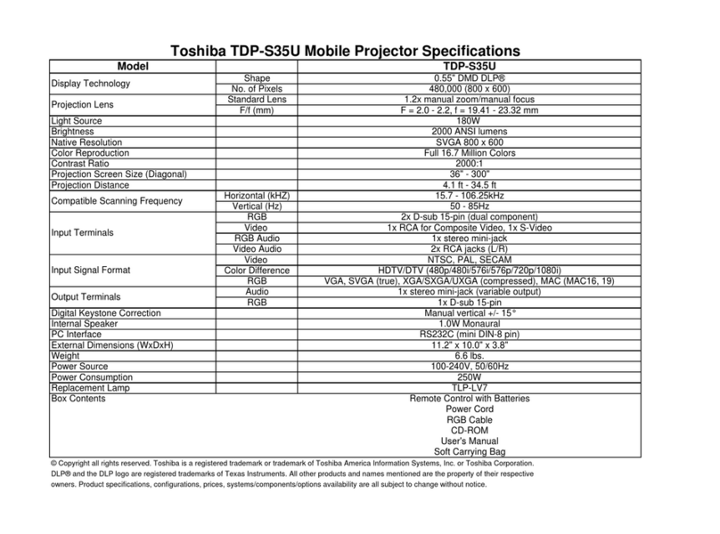 Toshiba TDP-S35U User manual