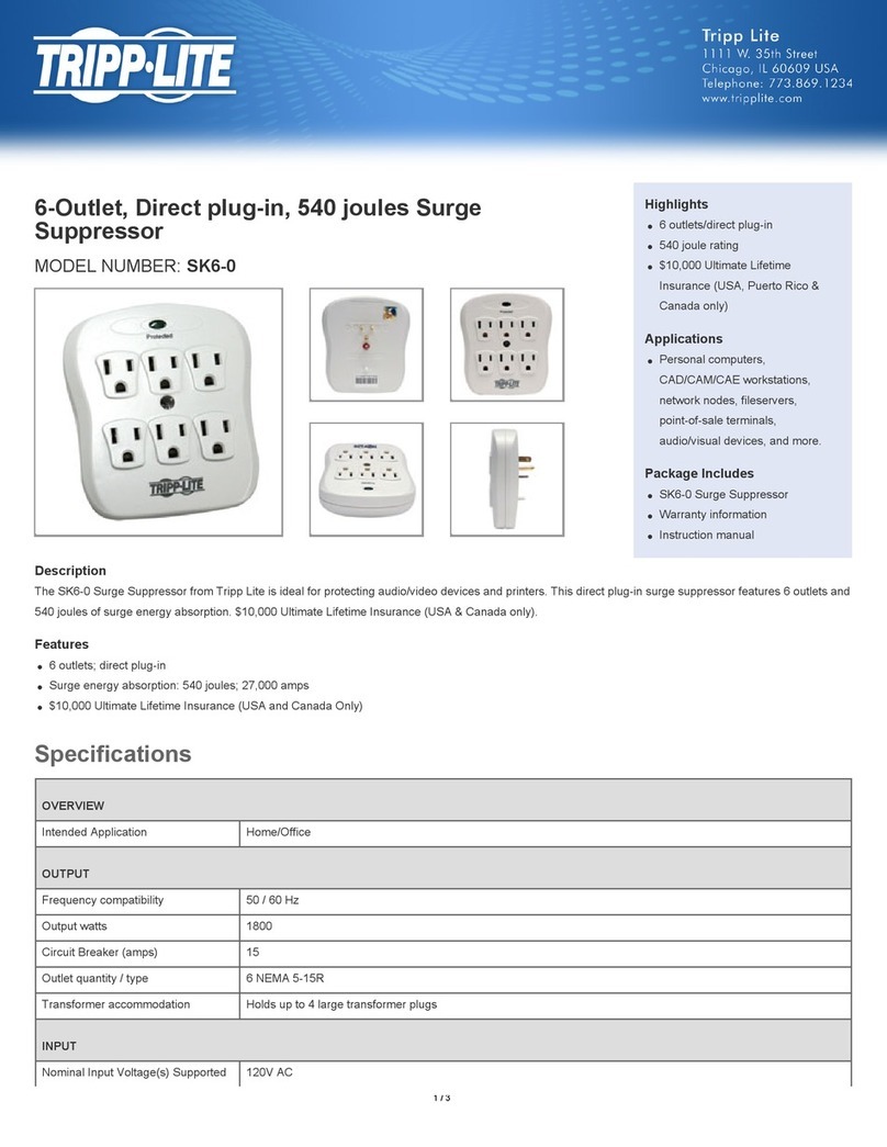 Tripp Lite SK6-0 User manual Tripp Lite SK6-0 User manual