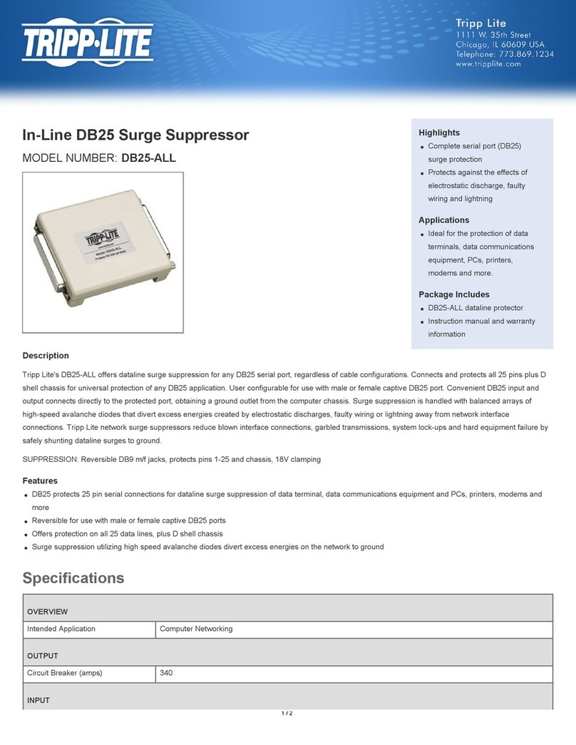 Tripp Lite Data Shield DB25-ALL User manual
