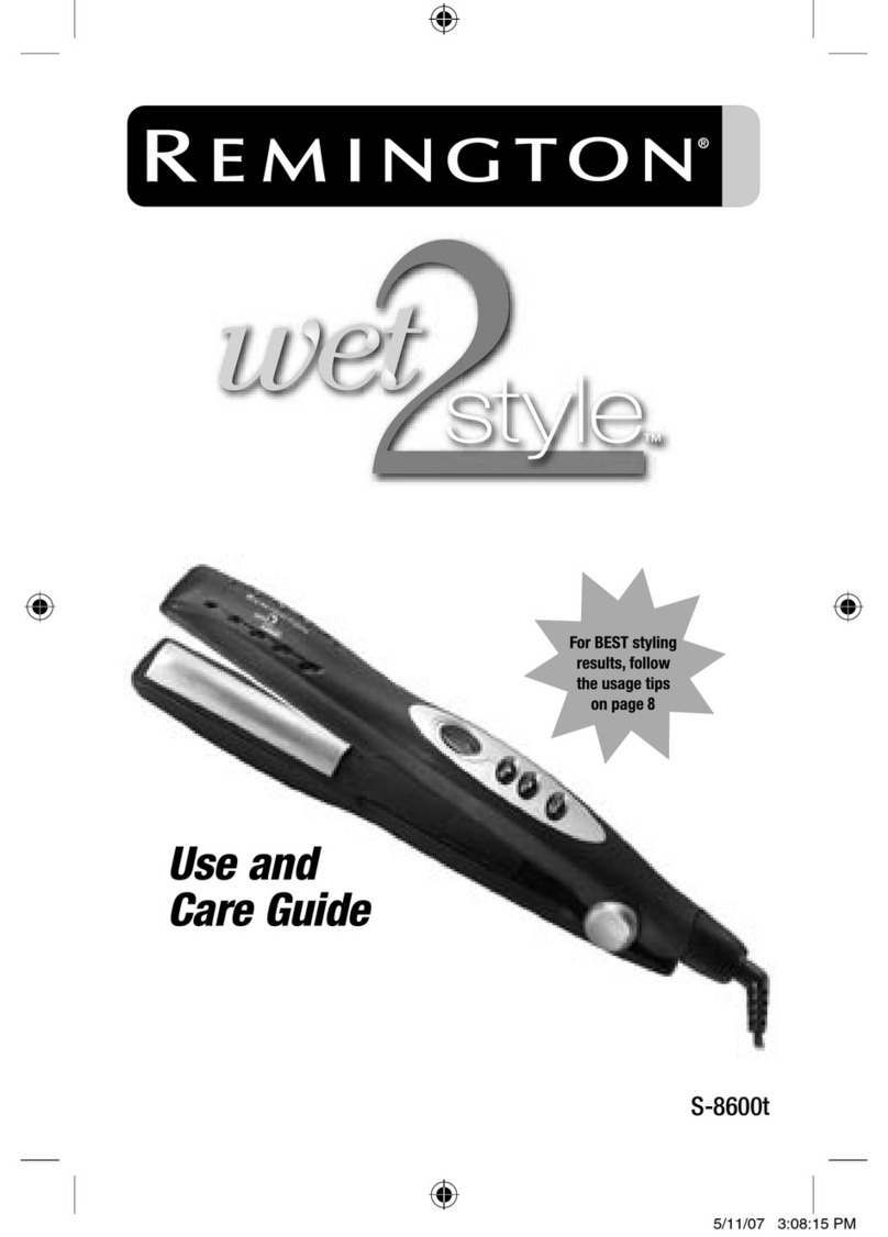 Remington S-8600t User manual