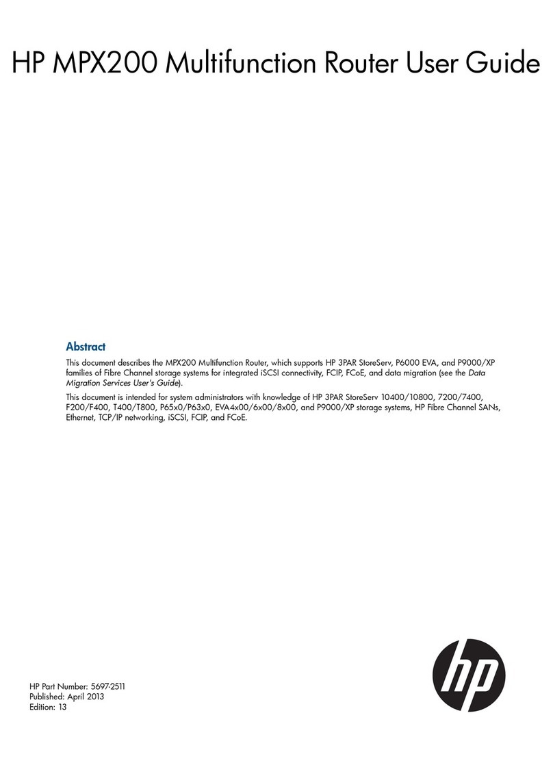 HP StorageWorks MPX200 User manual HP StorageWorks MPX200 User manual