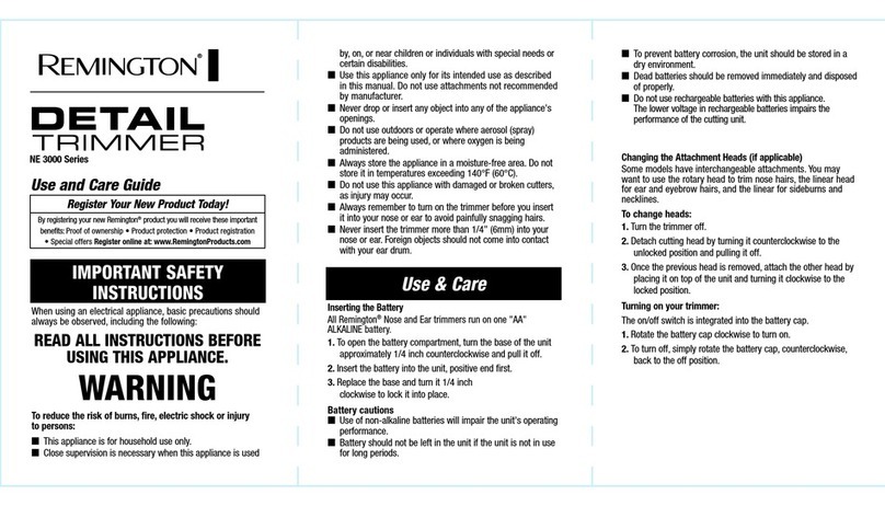 Remington NE 3000 User manual