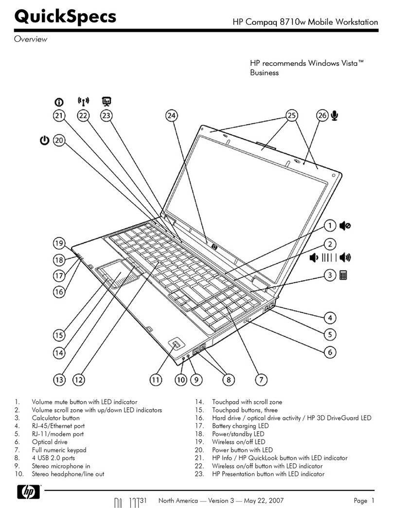 HP 8710w - HP Mobile Workstation User instructions