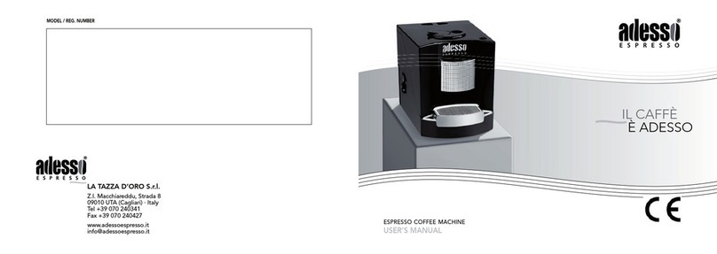 Adesso Espresso ESPRESSO COFFEE MACHINE user manual