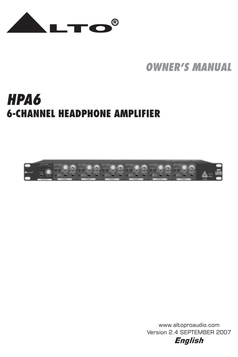 Alto HPA6 User manual