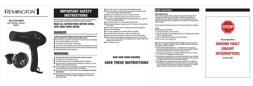 Remington D-2012 User manual