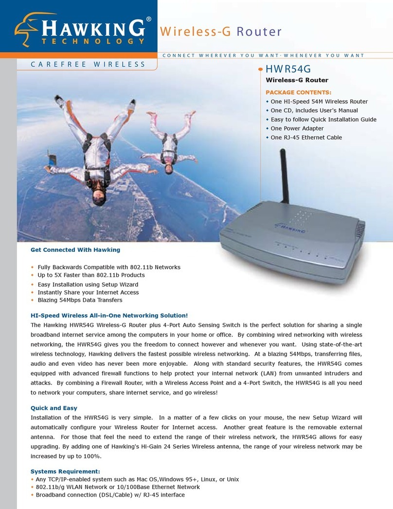 Hawking HWR54G User manual