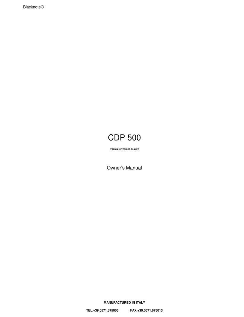 Blacknote CDP 500 owner's manual