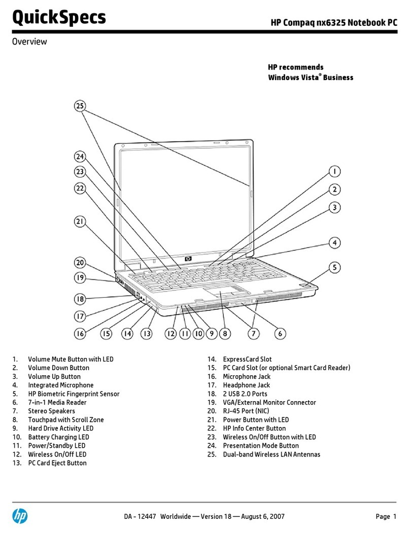 HP Nx6325 - Compaq Business Notebook User instructions HP Nx6325 - Compaq Business Notebook User instructions