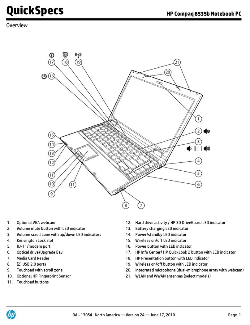 HP 6535b - Compaq Business Notebook User instructions HP 6535b - Compaq Business Notebook User instructions