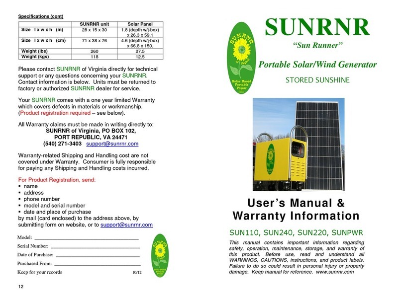 SUNRNR SUN110 user manual