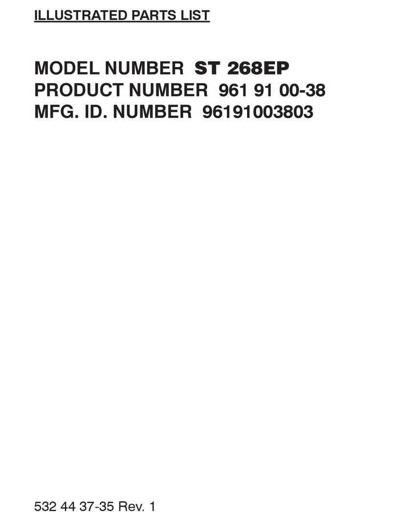 Husqvarna ST 268EP/96191003803 Illustrated parts list