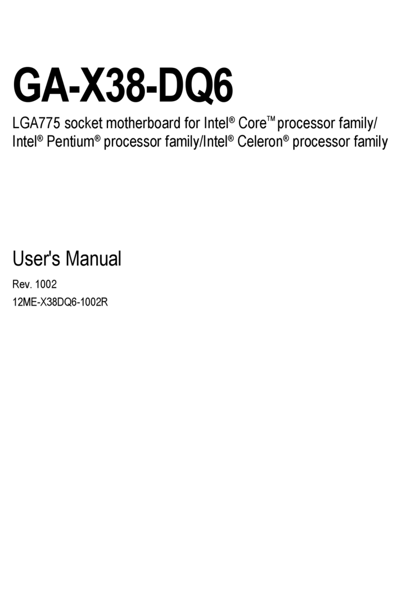 Gigabyte GA-X38-DQ6 user manual