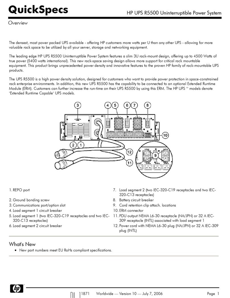 HP UPS R5500 User instructions HP UPS R5500 User instructions