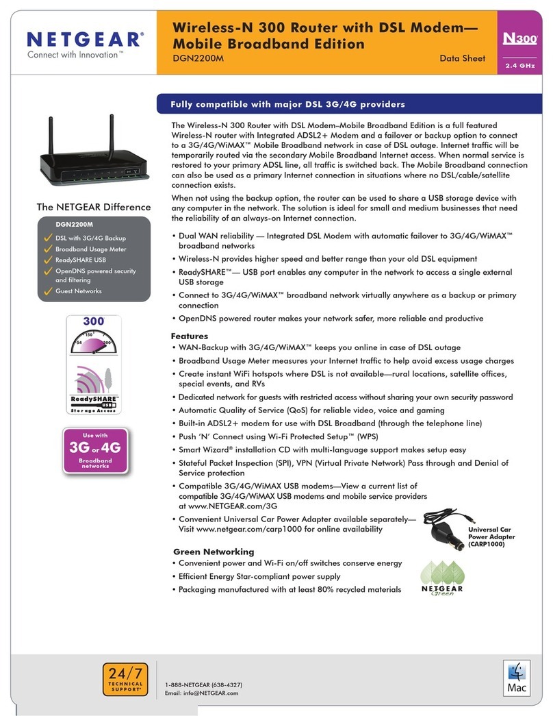 NETGEAR DGN2200M - Wireless-N 300 Router User manual