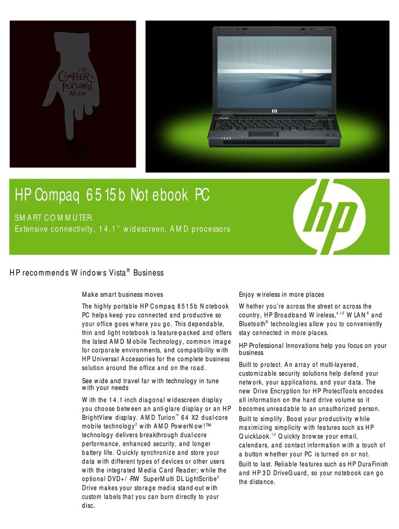 HP Compaq 6515b Installation and user guide