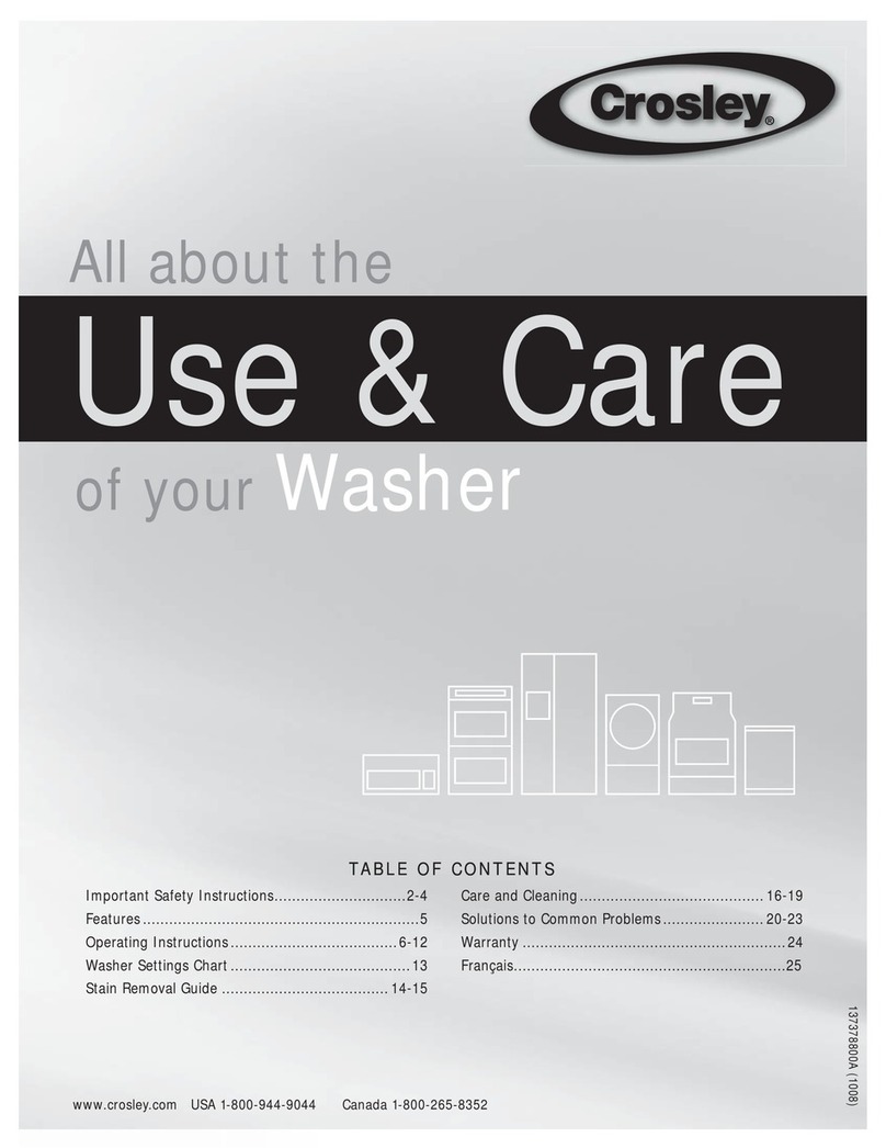 Crosley Washer Use & care guide